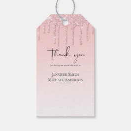 Etiquetas Para Regalos Boda con Presupuesto de Chica Bonita con Brillo Ro