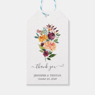 Etiquetas Para Regalos Boda de acuarela de las flores de la floricultura