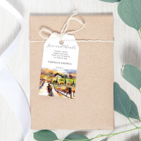 Boda de acuarela de los viñedos de Napa Valley gra
