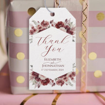 Boda de acuarela floral de otoño de Borgoña