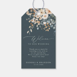 Etiquetas Para Regalos Boda de acuarela floral suave de tono de tierra