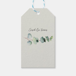 Etiquetas Para Regalos Boda de acuarela Minimalista Eucalyptus