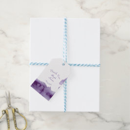 Etiquetas Para Regalos Boda de acuarela ultra violeta elegante gracias