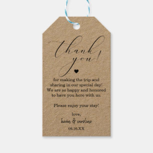 Etiquetas Para Regalos Boda de agradecimiento caligráfico
