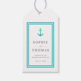 Etiquetas Para Regalos Boda de anclaje clásico moderno de color editable