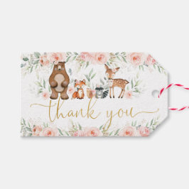 Etiquetas Para Regalos Boda de animales de Woodland Rubor Floral Baby Sho
