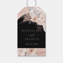 Etiquetas Para Regalos boda de arco negro floral boho