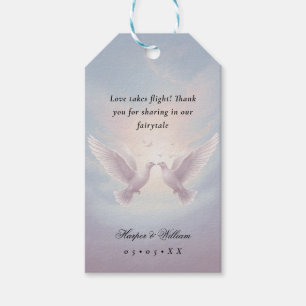 Etiquetas Para Regalos Boda de aves amorosas de cuento aéreo