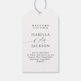 Etiquetas Para Regalos Boda de bienvenida de Moda simple y blanca