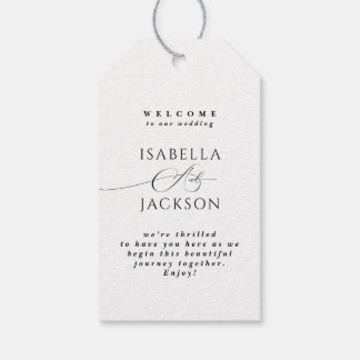 Etiquetas Para Regalos Boda de bienvenida de Moda simple y blanca