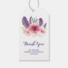 Etiquetas Para Regalos Boda de Boho Floral Vintage