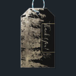 Etiquetas Para Regalos Boda de bosque rústico de pinos de oro y glam negr<br><div class="desc">Bolsas de regalo de Boda de  de pino de oro y glam negro</div>