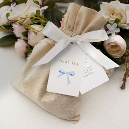 Etiquetas Para Regalos Boda de cinta azul de moda gracias