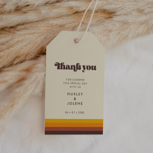 Etiquetas Para Regalos Boda de colores vintage de los años 60