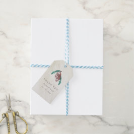Etiquetas Para Regalos Boda de Cono de Pino de Bosque de Invierno Rústico