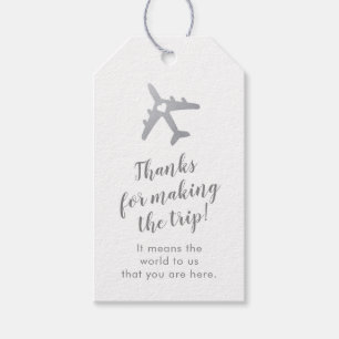 Etiquetas Para Regalos Boda de destino de avión de tema de viajes de plat