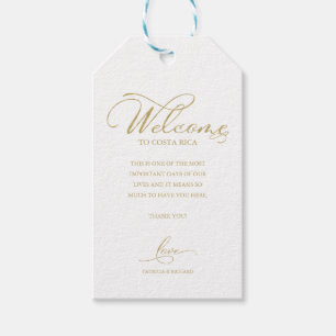 Etiquetas Para Regalos Boda de Destino Elegante Agradecimiento de Bienven