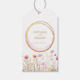 Etiquetas Para Regalos Boda de diseño de acuarela de flores silvestres br