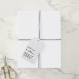 Etiquetas Para Regalos Boda de escritura Minimalista moderna en blanco y