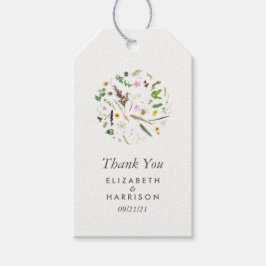 Etiquetas Para Regalos Boda de Flor Silvestre Botánica Sencilla