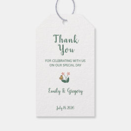 Etiquetas Para Regalos Boda De Flores Coloridas Y Singulares Gracias