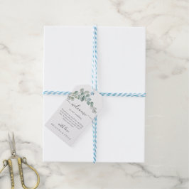 Etiquetas Para Regalos Boda de greenery de eucalipto con acuarela rústica