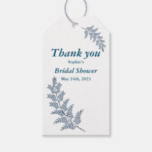 Etiquetas Para Regalos Boda de helecho azul Bridal Shower Favor Gift Etiq