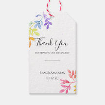 Boda de hojas botánicas de color arcoiris