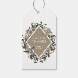 Etiquetas Para Regalos Boda de invierno de otoño floral rústica