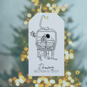 Etiquetas Para Regalos Boda de invierno en esquí