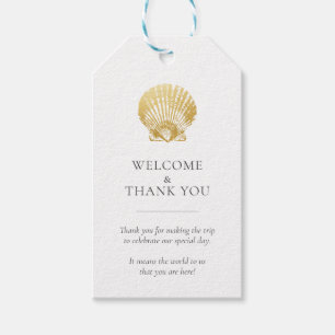 Etiquetas Para Regalos Boda de la Playa de las Aguas Marinas de Oro Graci