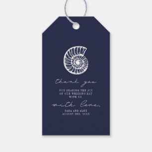 Etiquetas Para Regalos Boda de la Shell Rustic Dark Beach