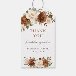 Etiquetas Para Regalos Boda de la vegetación de roya floral