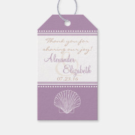 Etiquetas Para Regalos Boda de Lavender Seashell Favor Invitado Gracias-