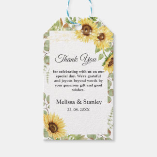 Etiquetas Para Regalos Boda de luz de cadena de eucalipto verde girasol