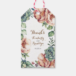 Etiquetas Para Regalos boda de marfil de cascada floral vintage