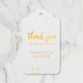 Etiquetas Para Regalos Boda de oro elegante y brillante