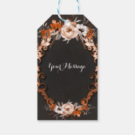 Etiquetas Para Regalos Boda de otoño Favor de flores florales naranjas