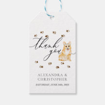 Boda de perro cachorro Corgi Gracias