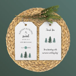 Etiquetas Para Regalos Boda de Pinos Trees Dulce