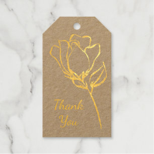 Etiquetas Para Regalos Boda de plantilla de fotografía de un solo Rosa Gr