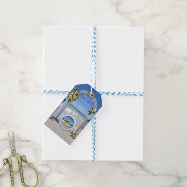 Etiquetas Para Regalos Boda de playa (Con cuerda)