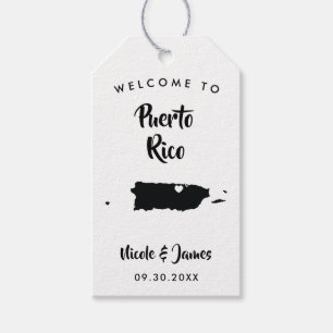 Etiquetas Para Regalos Boda de Puerto Rico: Bolsas de bienvenida, mapa