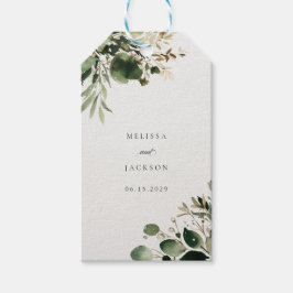 Etiquetas Para Regalos Boda de ramas verdes