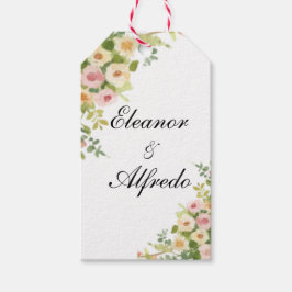 Etiquetas Para Regalos Boda de Rosa Acuarela 