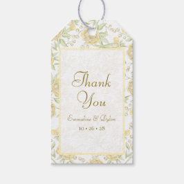 Etiquetas Para Regalos Boda de Rosa Amarilla