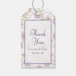 Etiquetas Para Regalos Boda de Rosa Púrpura Lavanda