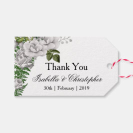 Etiquetas Para Regalos Boda de Rosas Blancas y Fecundas Gracias