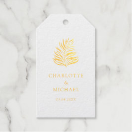 Etiquetas Para Regalos Boda de tendencia de planta blanca elegante
