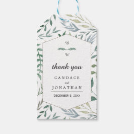 Etiquetas Para Regalos Boda de vegetación de color acuático